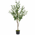 Arbre artificiel olivier 180 cm vert en plastique pour décoration intérieure