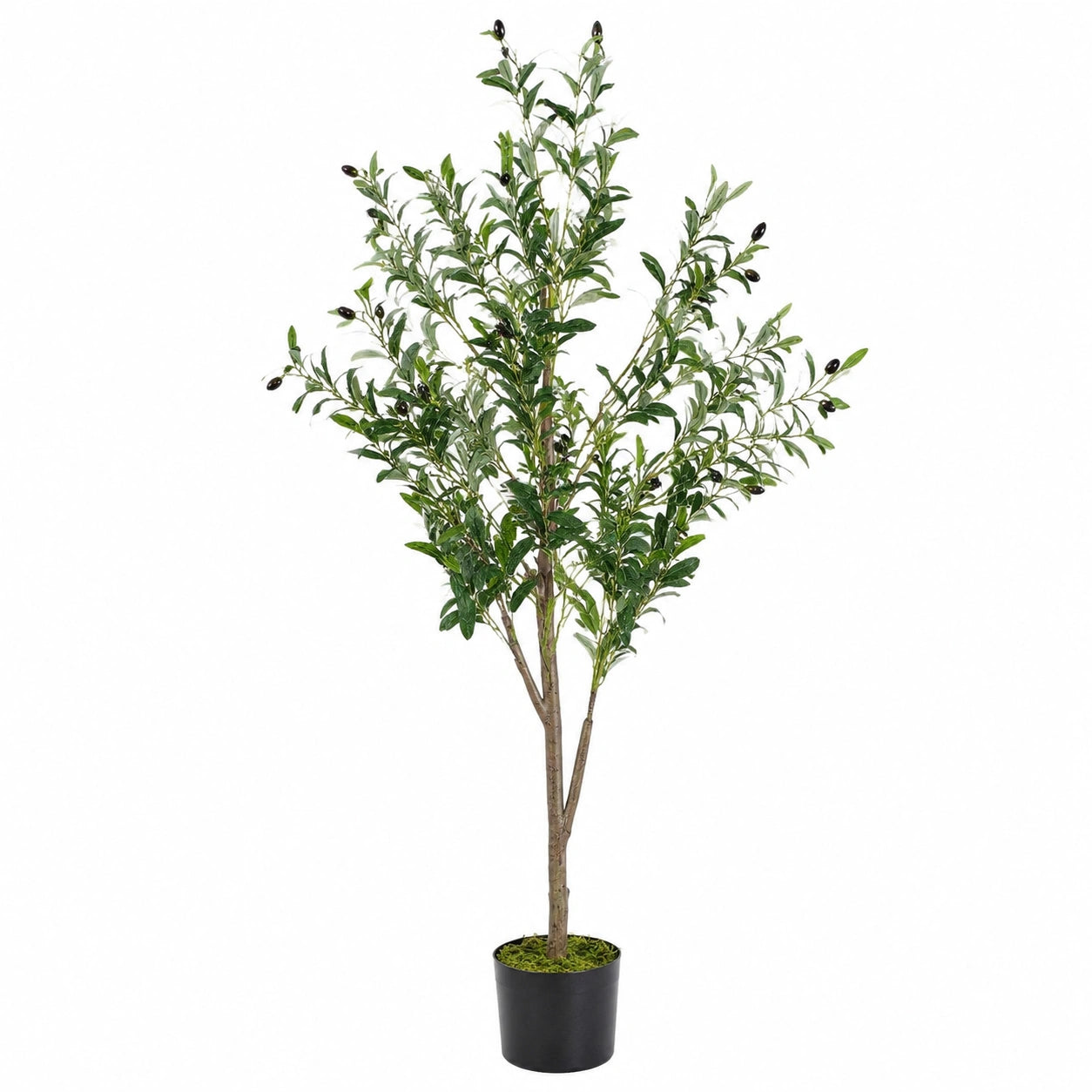 Arbre artificiel olivier 180 cm vert en plastique pour décoration intérieure