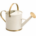 Arrosoir 5 L 22 x 28 cm en acier crème et doré à pomme fixe pour jardin