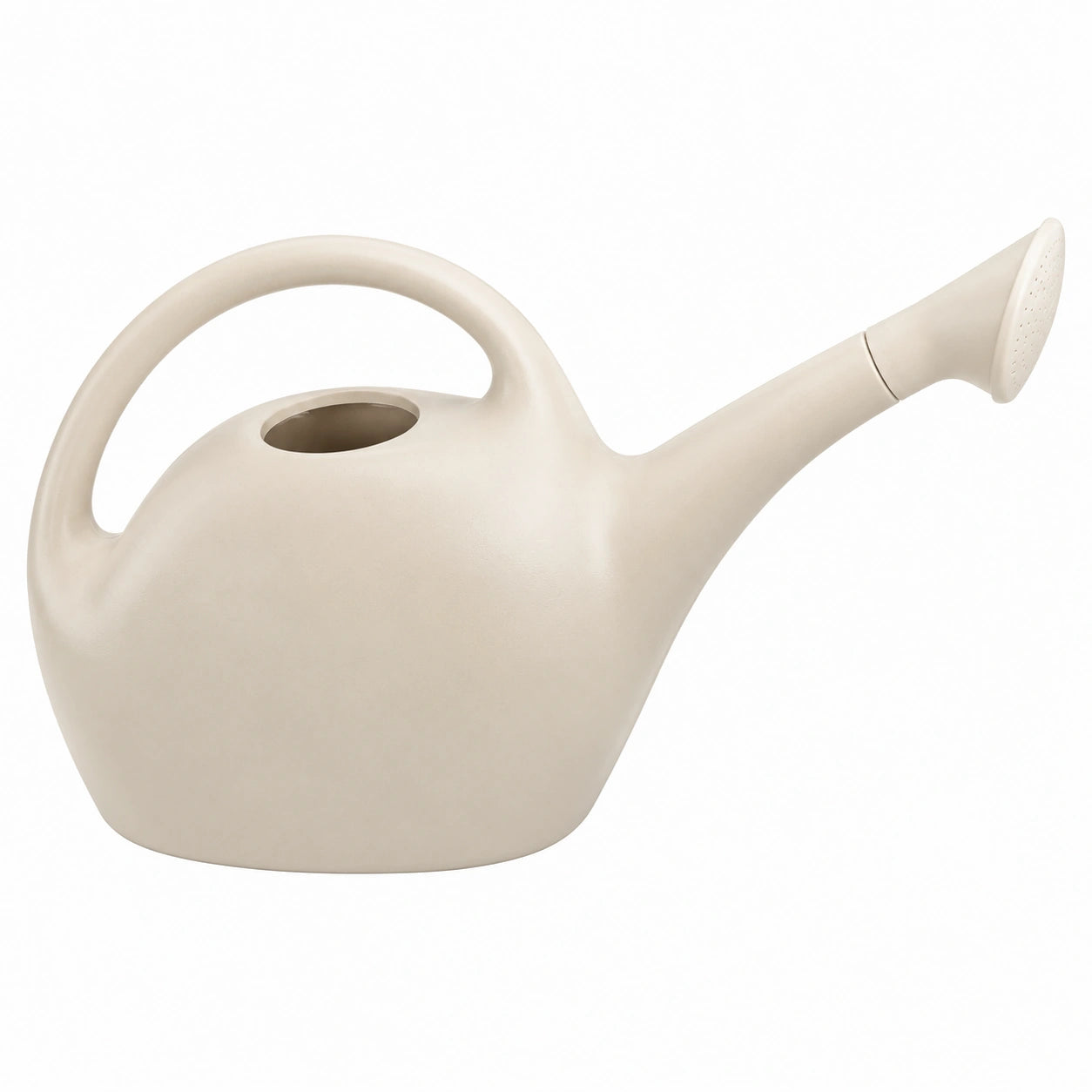 Arrosoir 10 L en plastique beige avec pommeau amovible pour jardinage