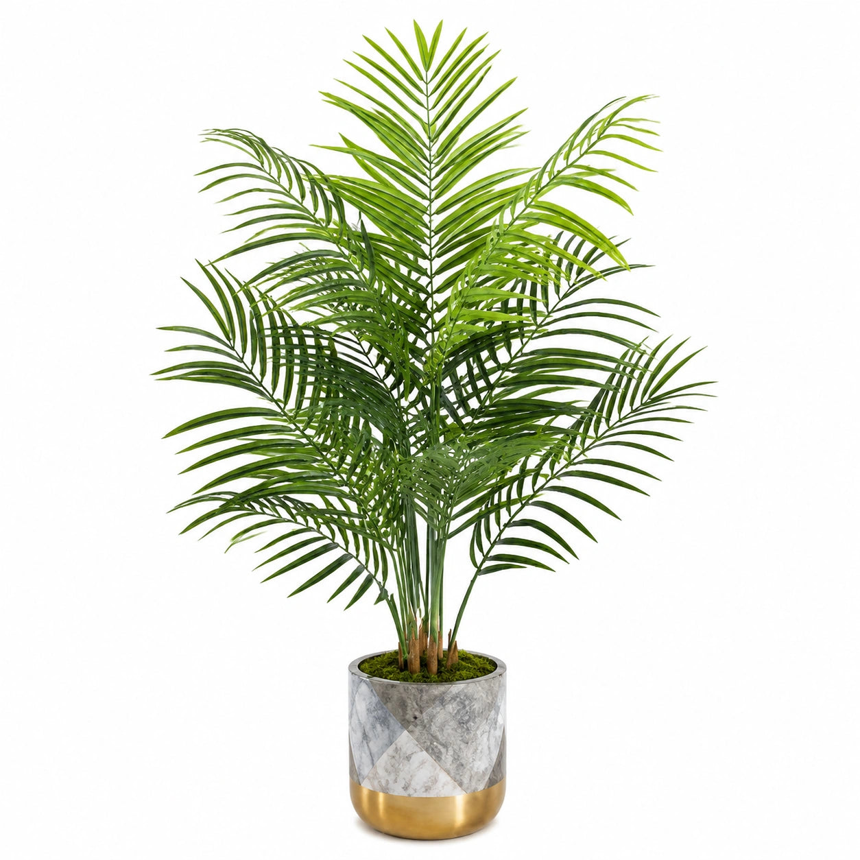 Plante verte artificielle 150 cm en plastique vert avec pot décoratif pour intérieur
